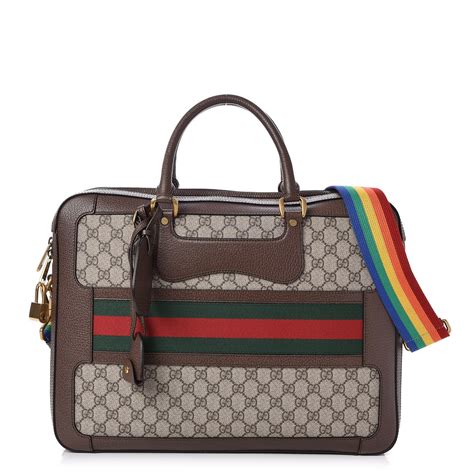 Gucci web gg supreme briefcase